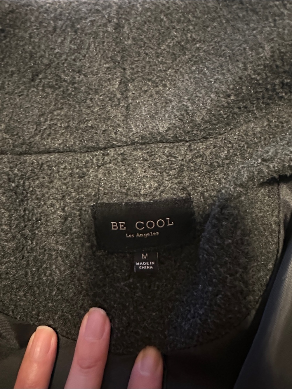 Be Cool Los Angeles Dark Gray Open Front Coat - Picture 2 of 6